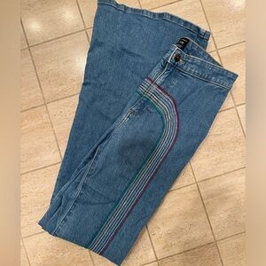 Almost new Lee high rise rainbow flare jeans